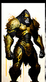 机甲黑猩猩插画