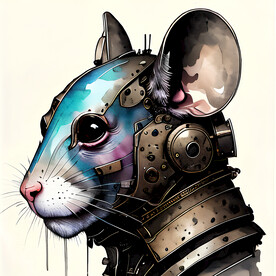 机甲老鼠插画