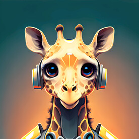 长颈鹿卡通插画