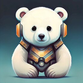 北极熊卡通插画