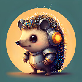 刺猬卡通插画