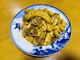 杏鲍菇焖鸡肉
