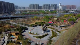 航拍郑州城市春天