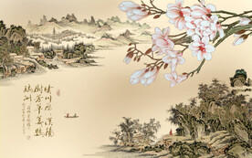 国画电视背景墙