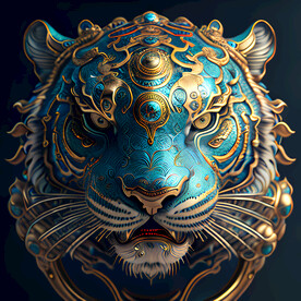 十二生肖老虎插画