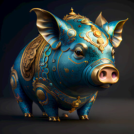 十二生肖猪插画