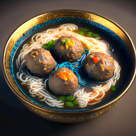 一碗米线4个红烧狮子头