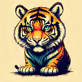 老虎插画