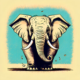 大象插画