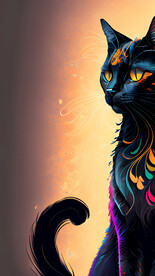 五彩斑斓的黑猫