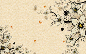 日韩风电视背景墙花纹