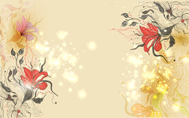 日韩风花纹素材背景墙