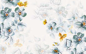 日韩风格花纹电视背景墙