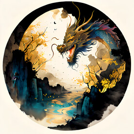 国风龙插画
