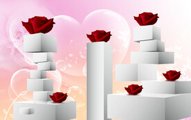 玫瑰方格电视背景素材