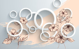 全矢量现代立体手绘花纹客厅电视