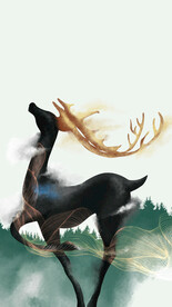 金角麋鹿装饰画