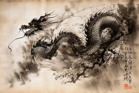水墨巨龙