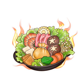 火锅插画素材