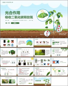 光合作用吸收二氧化碳释放氧