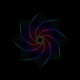抽象螺旋炫光线条图