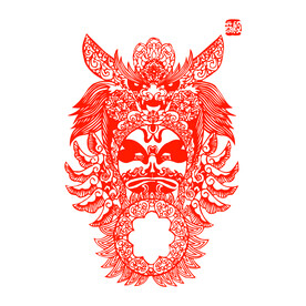 京剧脸谱剪纸图片