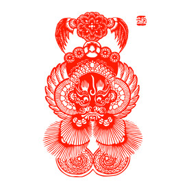 京剧脸谱剪纸图片