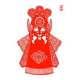京剧脸谱剪纸图片
