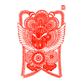 京剧脸谱剪纸图片
