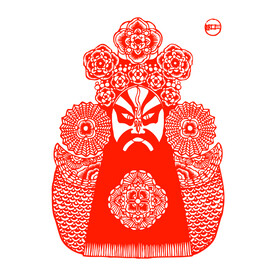 京剧脸谱剪纸图片