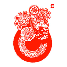 京剧脸谱剪纸图片