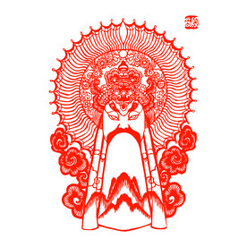 京剧脸谱剪纸图片