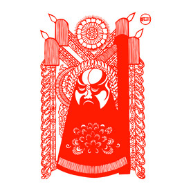 京剧脸谱剪纸图片