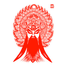 京剧脸谱剪纸图片