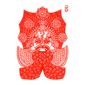 京剧脸谱剪纸图片