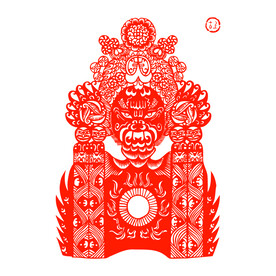 京剧脸谱剪纸图片