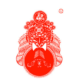 京剧脸谱剪纸图片