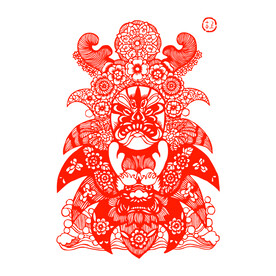 京剧脸谱剪纸图片