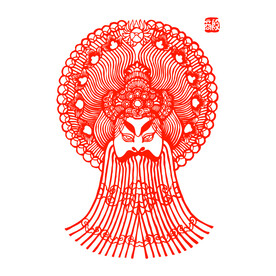 京剧脸谱剪纸图片