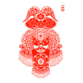 京剧脸谱剪纸图片