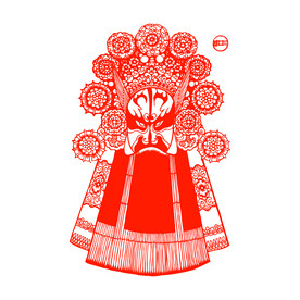 京剧脸谱剪纸图片