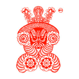 京剧脸谱剪纸图片