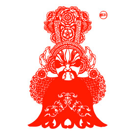 京剧脸谱剪纸图片