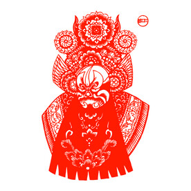京剧脸谱剪纸图片