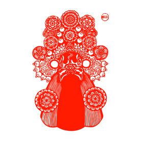 京剧脸谱剪纸图片