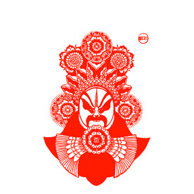 京剧脸谱剪纸图片