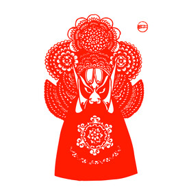 京剧脸谱剪纸图片