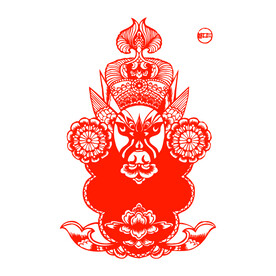 京剧脸谱剪纸图片