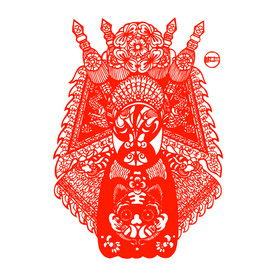 京剧脸谱剪纸图片