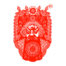 京剧脸谱剪纸图片